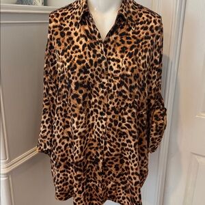 Chic Animal Print Blouse